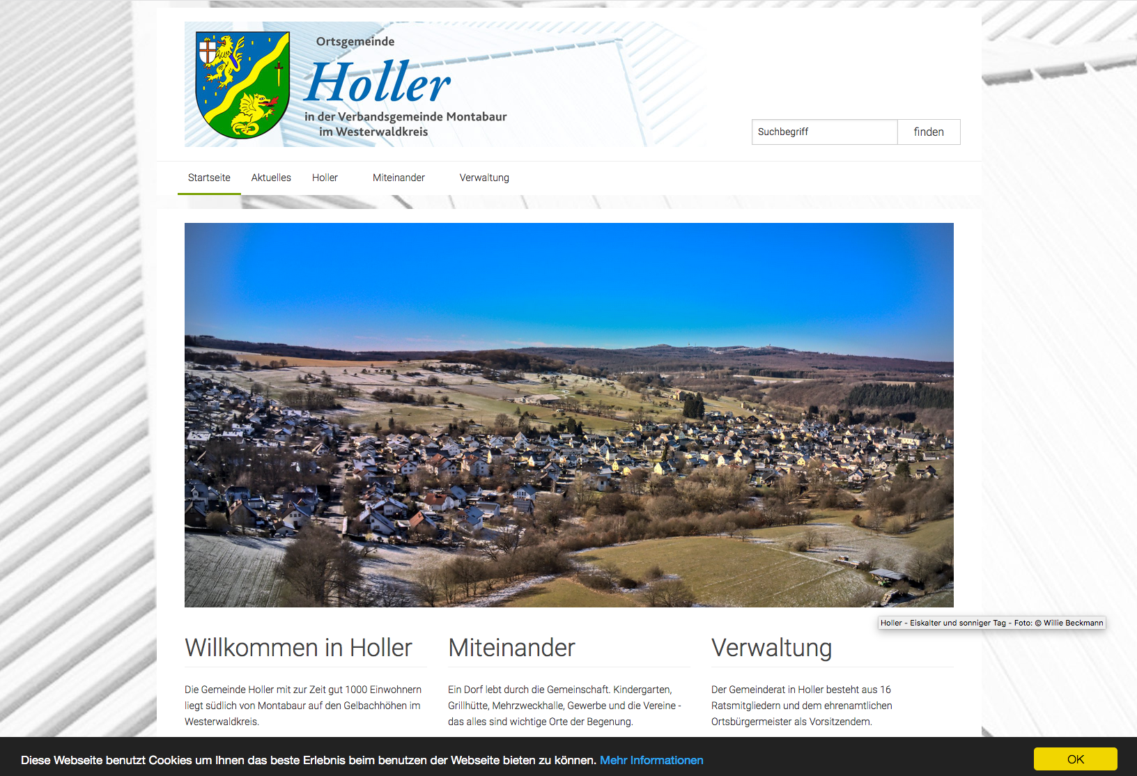 Webseite der Ortsgemeinde Holler