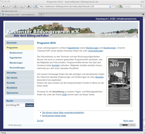 Koblenzer Bildungsverein Web 2010